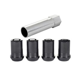 McGard For Scion FR-S 2013 2014 2015 2016 Wheel Lock Nut Set | 4 Locks and 1 Key | Chrome With Black PVD | 1.24 Overall Length | Cone Seat Nut | M12 by 1.25 Thread | 13/16 Hex Size