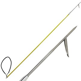 Scuba Choice 5' One-Piece Fiber Glass Spearfishing Pole Spear – Lightweight Durable Design, 12" Stainless Steel Single Barb Tip for Precision with a Secure Black Rubber Sling