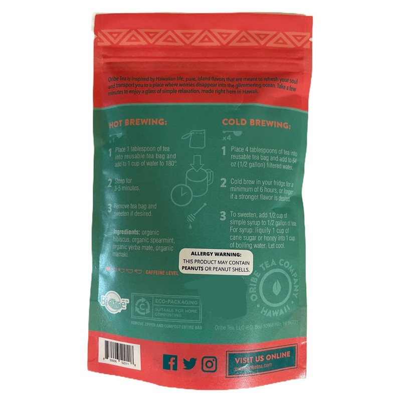 Mamaki Hibiscus Mint Loose Leaf Tea