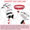 SCENEREAL Cat Collar with Bells, Leather Cat Collars with Paw