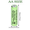 16 Packs Solar Lights AA Batteries 1.2Vots 400mah Ni-MH,Rechargeable Double