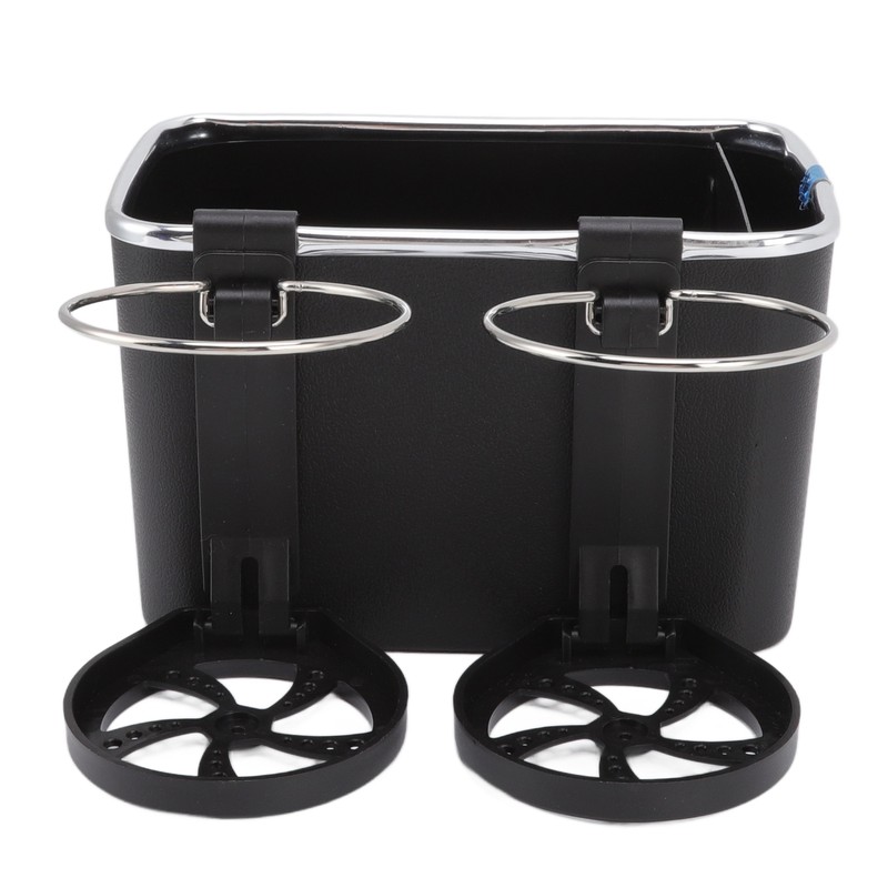 Car Armrest Storage Box Foldable Bottle Holder Universal Vehicle Tissue