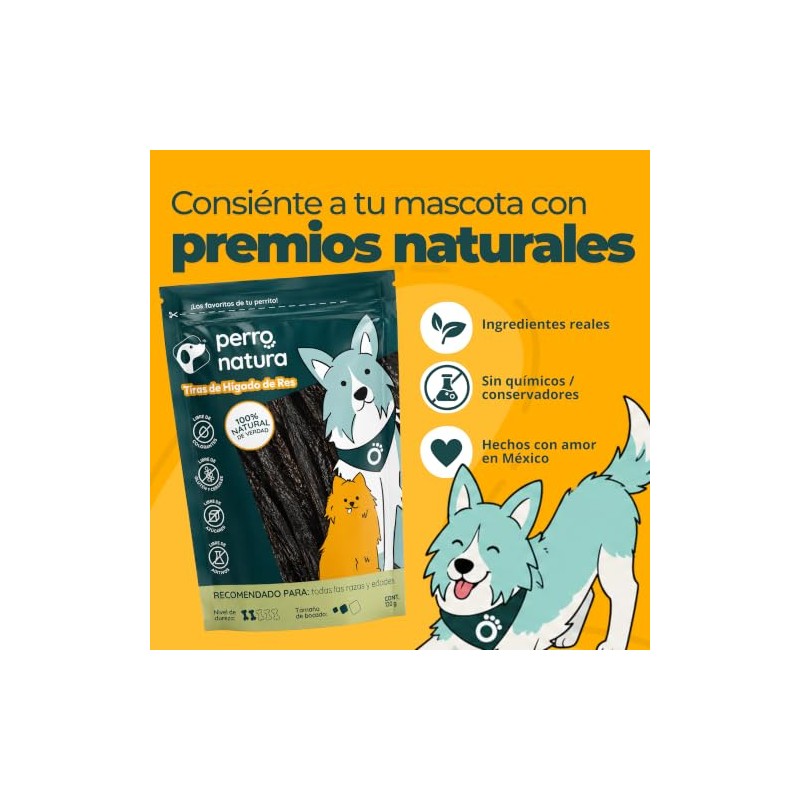 Premios Hígado de Res en Tiras - Libre Pastoreo -