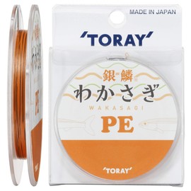 Toray PE Line, Silver Scale, Wakasagi PE, 98.4 ft (30 m), No. 0.2, 4.6 lbs (2.1 kg), Orange
