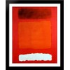 Red, White, and Brown 28x34 Large Black Wood Framed Print