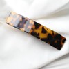 Prettyou Handmade Celluloid French Clip Design Tortoise Shell Oblong Luxury