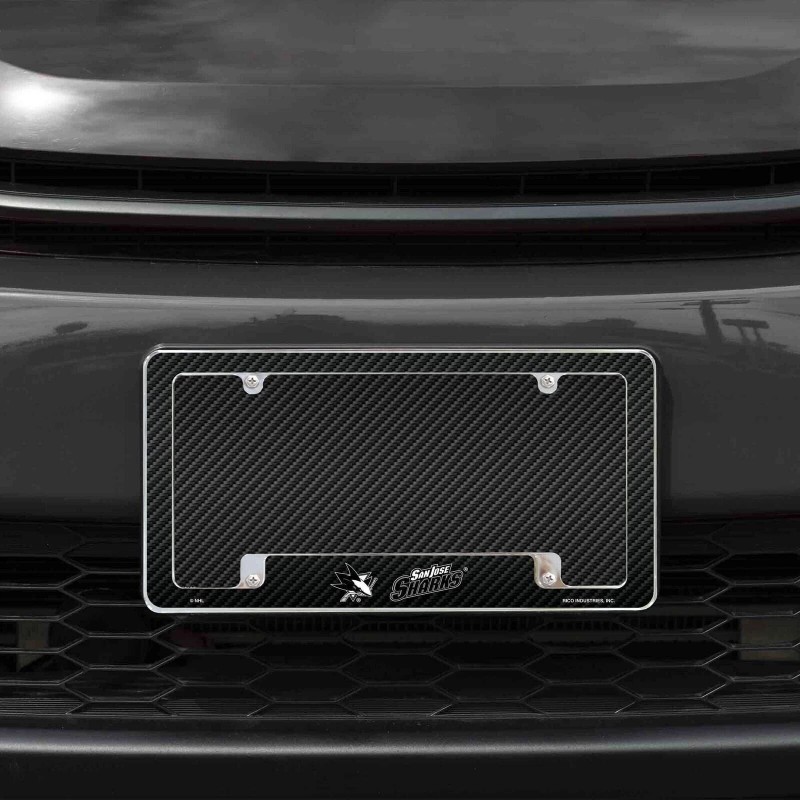 Rico Industries San Jose Sharks Metal License Plate Frame Chrome