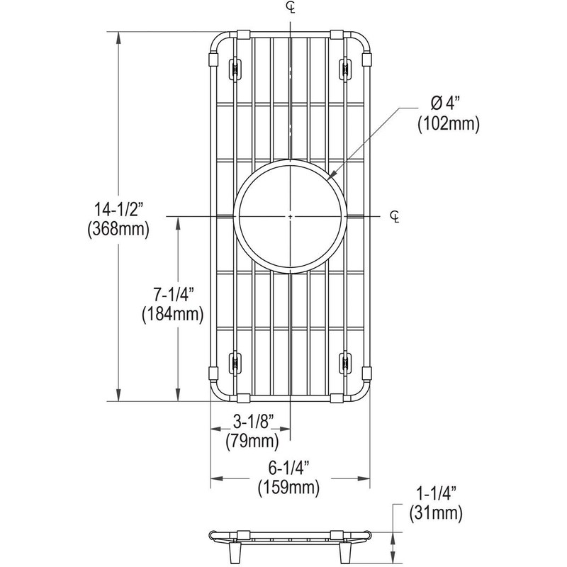 Elkay Crosstown CTXBG614 Stainless Steel Bottom Grid