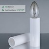 2.6 Inch Tall White Plastic Candle Covers Sleeves Chandelier Socket