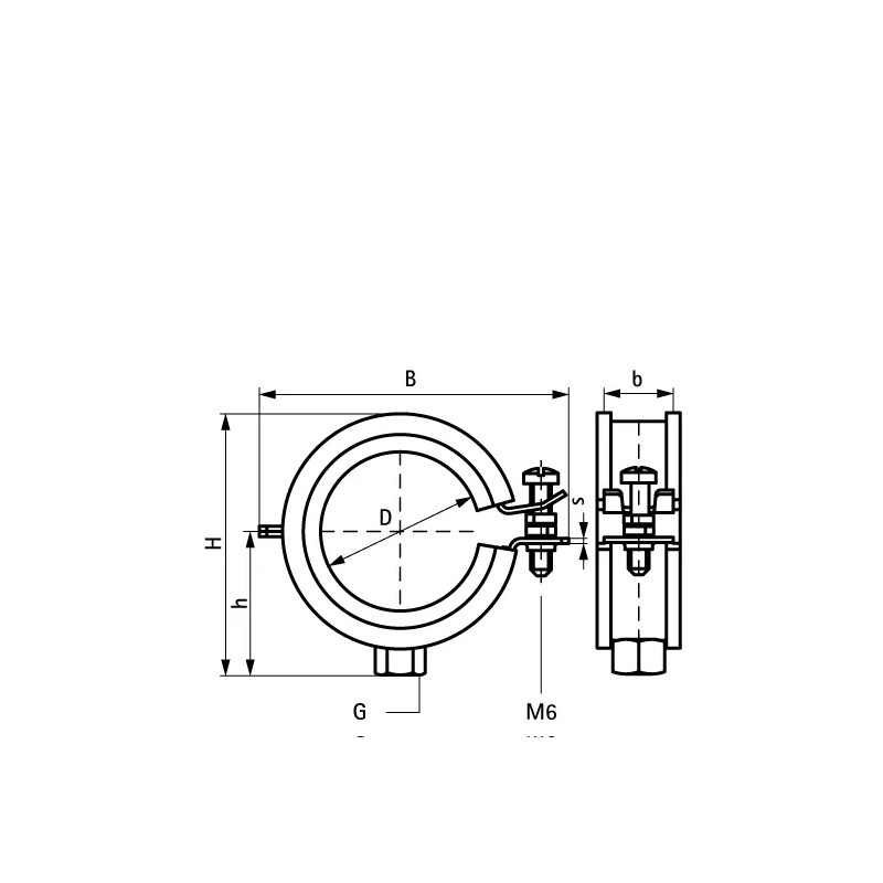 Walraven Bismat® 5000 2 in. Steel and EPDM Clamp CR3489058