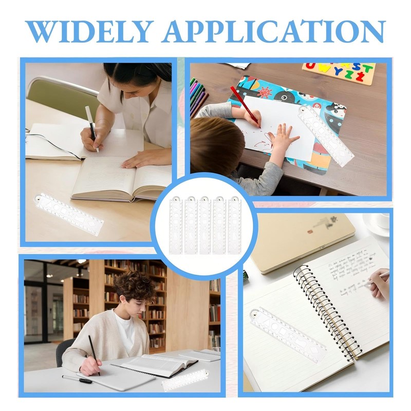 8Pcs Folding Ruler 15cm/30cm Foldable Ruler Precise Clear Geometric Shape