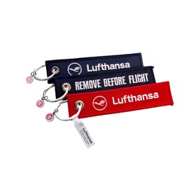 Lufthansa Keyring Airbus A350/Remove Before Flight Set of 3 Red