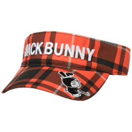 Jack Bunny 262-2287037 Unisex Sun Visor [Doraemon Collaboration Product] (Plaid Pattern) / Hat Golf, 150_orange