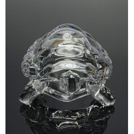 Set of 2 Prosperity Success & Long Life FENG Shui Tortoise Lucky Charms Tortoise Fengshui Crystal Tortoise Turtle Glass Statue, for Someone