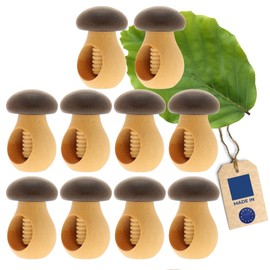 HOFMEISTER® Mushroom Nutcracker Made of Beech Wood, Handmade in Europe, Cracks Each Nut with Little Strength, Ideal for Children, Nut Shells Stay in the Cracker