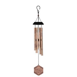 Dicksons Decorative Outdoor Wind Chime Ornament for Patio Porch 28 Inch Metal Serenity Prayer