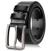 EsengNoyi Mens Belt Black Leather Men Belts for Jeans Casual