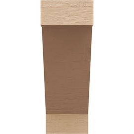 Timberthane Rough Cedar Faux Wood Burlington Knee Brace, 5"W x 10"D x 14"H, Primed Tan