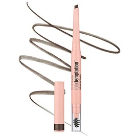MAYBELLINE - Lápiz definidor de cejas Total Temptation, marrón oscuro, 0.005 onzas