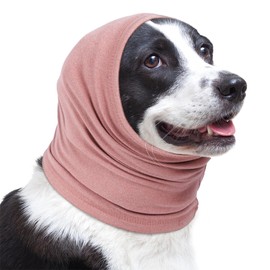 Lelepet Dog Snood Ear Protector, Dog Ear Cover for Anxiety Relief, Calming Hood Snood for Dogs, Quiet Ears for Dogs, Pet Earmuffs Hat Headband, Pet Head Wrap for Grooming Reducing Noise, Pink S