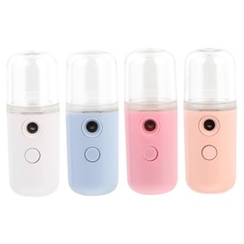 Garneck Mini Pulverizador Facial Portátil USB 4 Piezas (,) Rociador de Niebla Fría Humectante para Piel Sensible Uso Diario Cuidado Personal