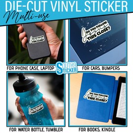 (3Pcs) Do You Follow Jesus This Close Sticker Christian Bible God Religious Faith Funny Driving for Car Trucks 5" Die-Cut Vinyl Sticker for Bumper Hard Hat Cars Sticker Decal Stuff Gifts 5 Inches