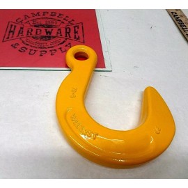 Unbranded/Generic Foundry Hook 3/8" Chain Rigging Crane Eye Grade 80 2.875” Throat Opening Towing