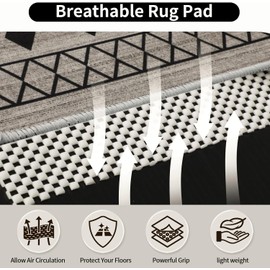 KAHEIGN Multipurpose Non Slip Mat, 50CM x 200CM PVC Anti Slip Rug Pad Underlay Carpet Grip Mat Drawer Shelf Liner Waterproof Floor Cushion Mat for Home Office Cars Kitchen Bathroom (Cream White)