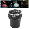 Car Ashtray DiamondStudded Smokeless Container with LED Light Indicator Multifunctional