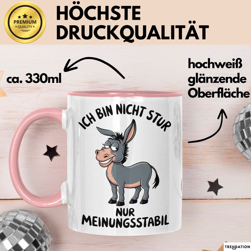 Sarkastischer Esel Tasse Geschenk Lustige Geschenkidee Ich Bin Nicht Stur