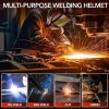 TRQWH Auto Darkening Welding Helmet with LED & Helmet Bib
