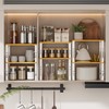 Wobmmi Kitchen Cabinet Organization Shelf，Set of 2 Height Adjustable Storage