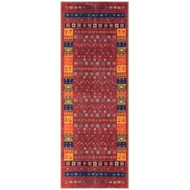 Keen Home Design 2x7 Rug - Machine Washable Runner Rug with Non-Slip Backing, Ideal for Hallway, Entryway, Kitchen, Laundry Room - Vintage, Easy Clean, Durable, Low Pile Rug - (2'6" x 7')