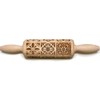 Rolling Pin Embossed with Portuguese Tiles Pattern for Baking Engraved