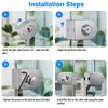Ranbo Frameless Double-Sided Glass Door Lock, No-Drill,304 Stainless Steel, Suitable