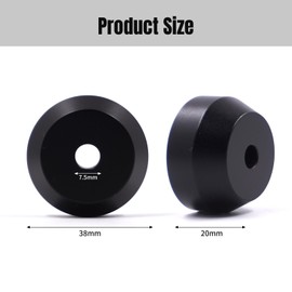 45 RPM Record Adapter 7 Inch Vinyl Record Solid Aluminum Record Adapter for Turntables (Black)