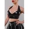 TDBettina001 Kinky Shiny Wetlook Top with Adjustable Hook Closure and
