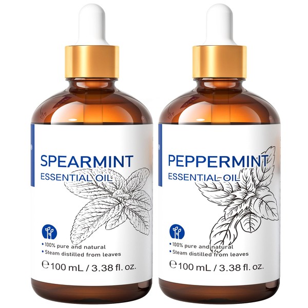HIQILI HIQILI Peppermint Essential Oil and Spearmint Essential Oil, 100%