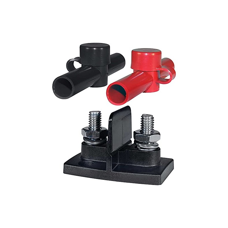 Blue Sea 2016 Dual Powerpost Cable Connectors One Black and