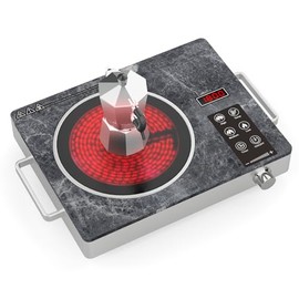 Argyolas Infrared Ceramic Cooktop 110V 1800W – Portable Electric Stove with Fast Heating, Microcrystalline Glass Surface, Universal Pot Compatibility, Overheat Protection Radiation-Free Cooking