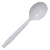 Daxwell Plastic Soup Spoons, Extra Heavyweight Polypropylene (PP), White, A10003616