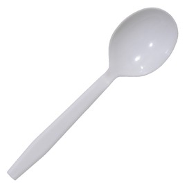 Daxwell Plastic Soup Spoons, Extra Heavyweight Polypropylene (PP), White, A10003616 (Case of 1,000)