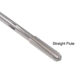 sourcing map 4.5mm Chucking Reamer, HSS Cobalt M35 Lathe Machine Reamer D4 6 Straight Flutes, Round Shank Milling Cutting Tool, for Stainless Steel Alloy Copper Metal