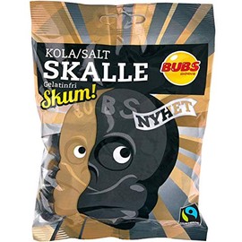 Bubs Skull Salty Foam Liquorice 12 Packs of 90g