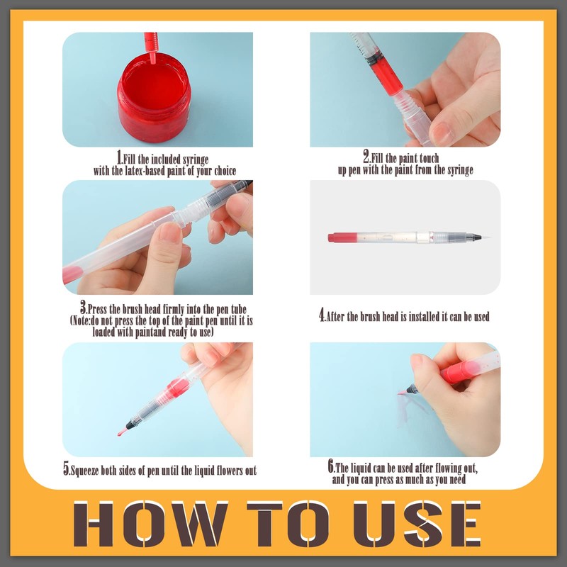 BBTO 26 Pcs Touch Up Paint Pen Refillable Wall Repair