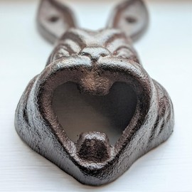 Wall Mounted Bottle Opener Animal Hare Cast Iron Metal Wall Mounted Heavy Vintage Rustic Bottle Opener