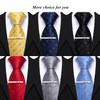Barry.Wang Brown Ties for Men Silk Plaid Necktie and Tie