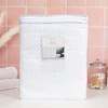 Hermosa Collection White Waffle Shower Curtain Luxury Hotel 100% Pure