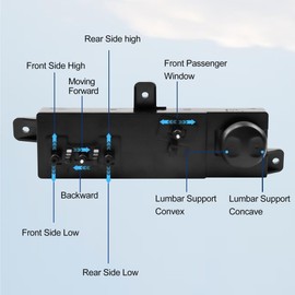 Left Driver Side Power Seat Switch Fit for Hyundai Sonata 2015-2019 for Hyundai Tucson 2015-2021 Replace 88193-F8110 88193-F8110-TRY 88193-C2020-TRY