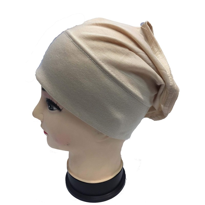 New Under Hijab Scarf Tube Stretchable Bonnet Cap (Nude)